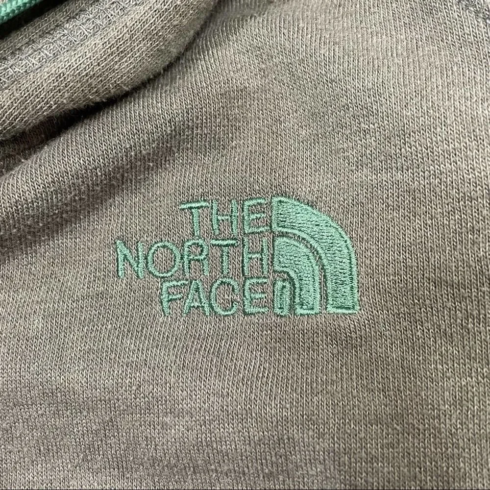 The North Face gray and green women's hoodie size small - Picture 4 of 5